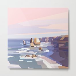 Geometric Great Ocean Road Metal Print