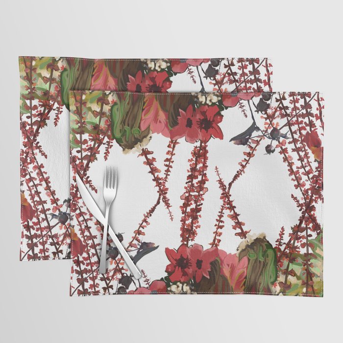 Flowers.  Placemat