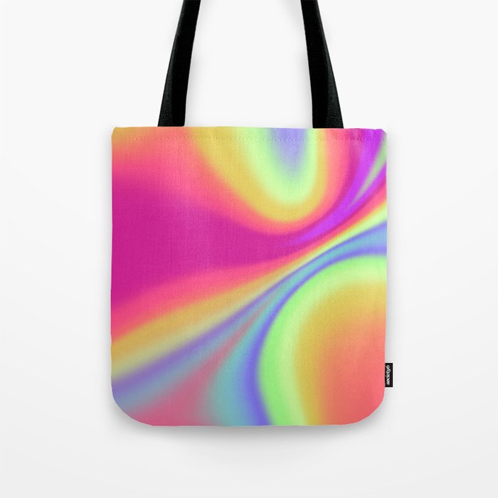 Liquid abstract art - colorful happy neon vibes Tote Bag