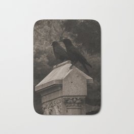 Cemetery Crows Bath Mat | Victorian, Gothic, Dark, Crows, Morbid, Murder, Goth, Photo, Death, Cemetery 