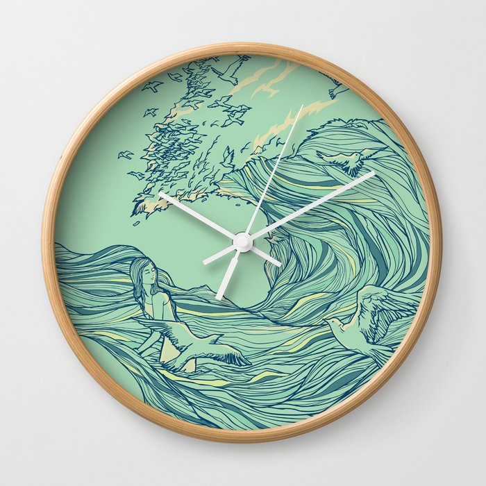 Ocean Breath Wall Clock
