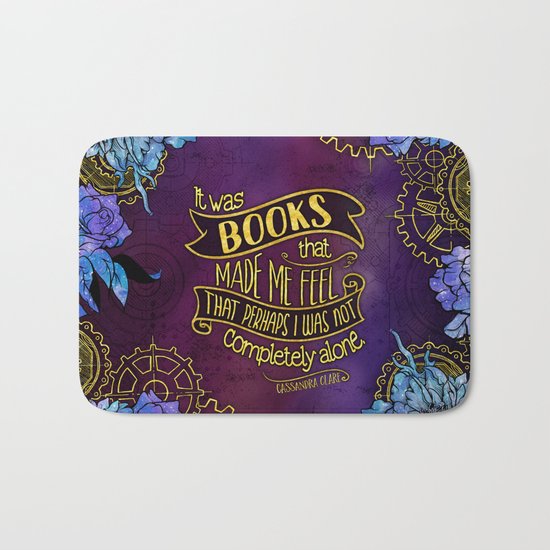 CP - Books Made Me Feel Not Alone (Purple) Bath Mat