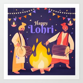 Happy Lohri 1! Art Print