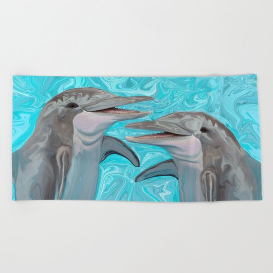 Dolphin Chatter Beach Towel