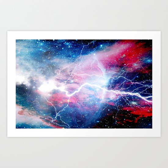 Starred Lightning Art Print