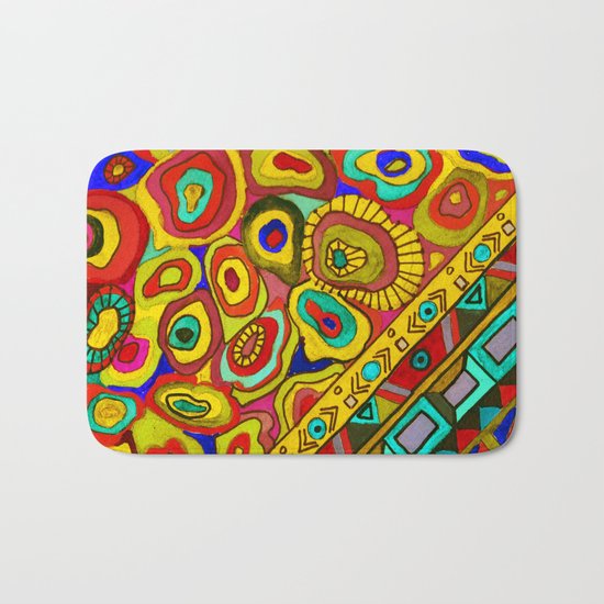 An abstract textured pattern in Oriental style 2 . Bath Mat