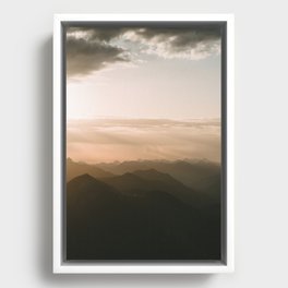 Mountain Sunrise in the german Alps - Landscape Photography Framed Canvas