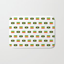 Flag of Reggae and flag of Jamaica, pattern Bath Mat
