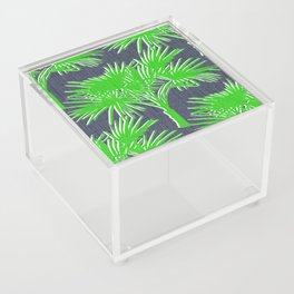 Tropical Palms Kelly Green on Navy Acrylic Box