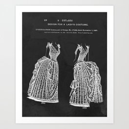 1887 Lady's Dress Patent Print Art Print