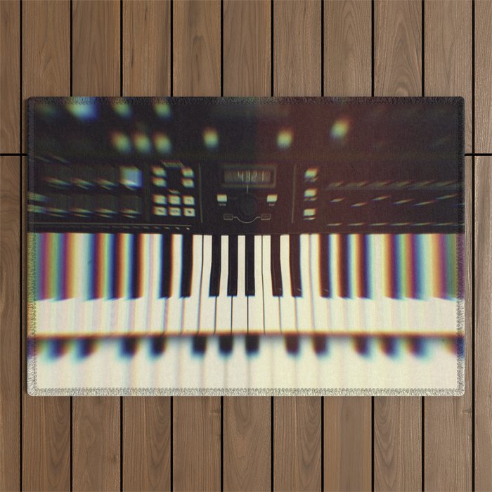 Piano Keyboard Synthesizer Outdoor Rug