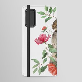 Bunny with flowers Android Wallet Case