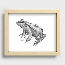 Bnw frog or toad Recessed Framed Print