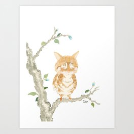 Oz Meowl - Cat Owl Remaster Art Print
