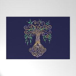 Celtic Tree of Life Nature Colored Welcome Mat