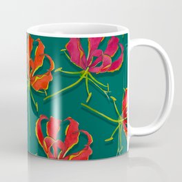 Lily Bloom Green Coffee Mug
