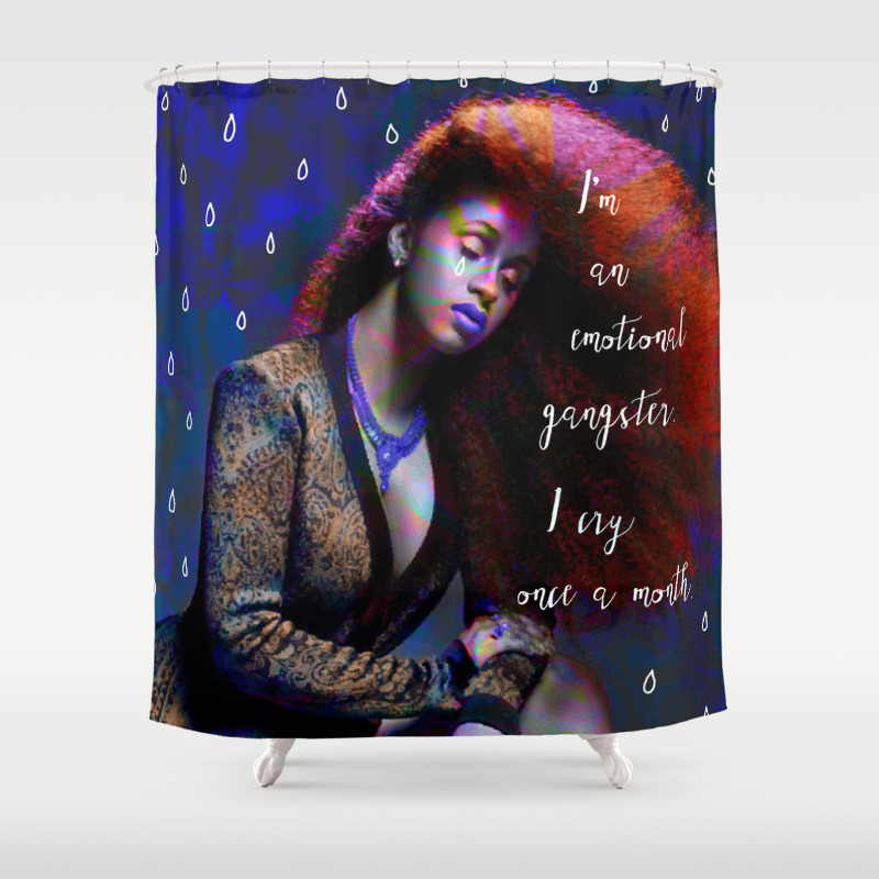 Cardi B Emotional Gangster Quote Shower Curtain By Mintzy Society6