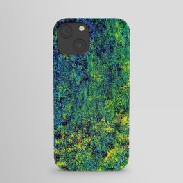 Abstract Flowers Yellow And Green iPhone Case