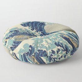 The Great Wave off Kanagawa Floor Pillow