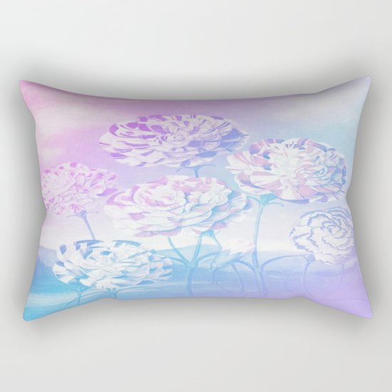 Colorful Pastel Flowers Rectangular Pillow