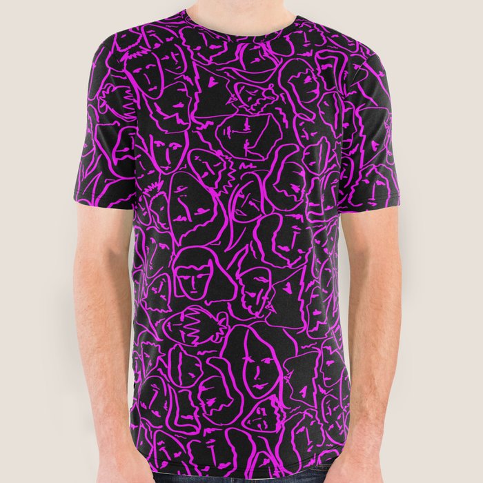 elio shirt with faces