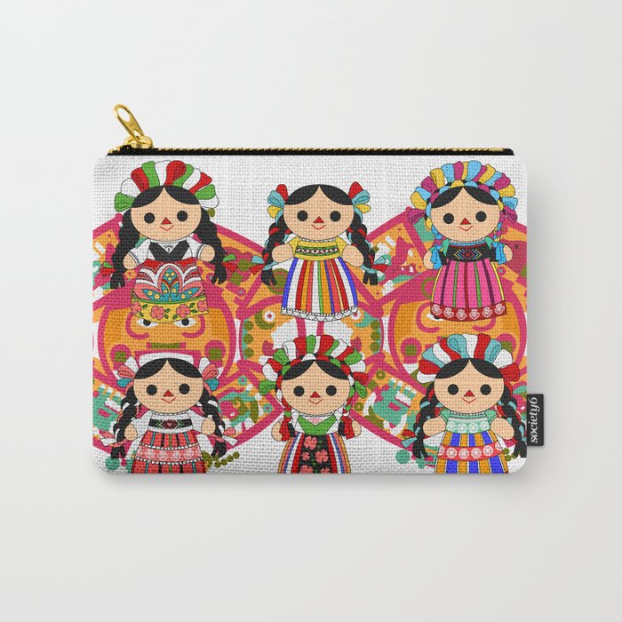 Mexican Dolls Carry-All Pouch