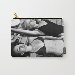 Tropical Fruit - Girls at the Beach black and white photograph / art haritanita photography Carry-All Pouch