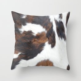 Kisses From The West - Faux Cowhide Modern Southwestern Print Throw Pillow