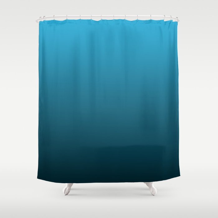Gradient Collection - Royal Ocean Blue Shower Curtain