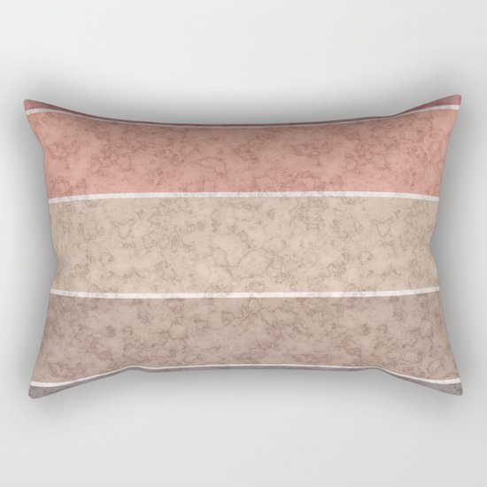 Pink and gray marble striped pattern . Rectangular Pillow