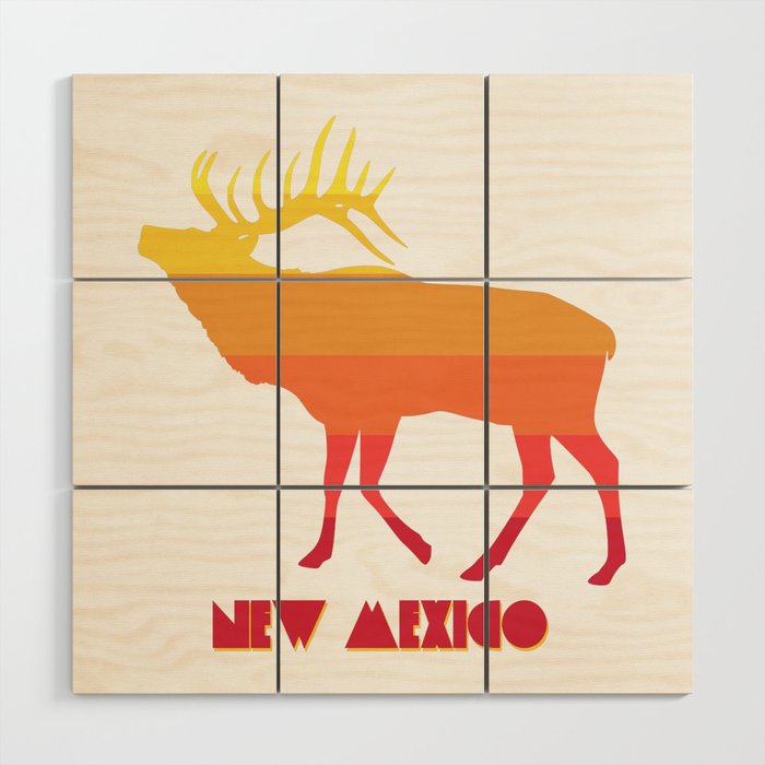 New Mexico Elk Wood Wall Art