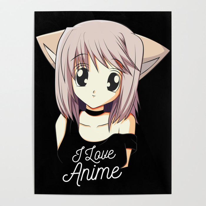 Anime Futuristic CatGirl gifts for manga lovers | Greeting Card