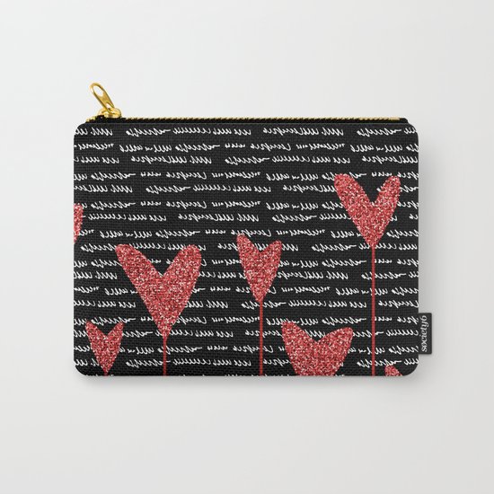 Red Hearts Carry-All Pouch