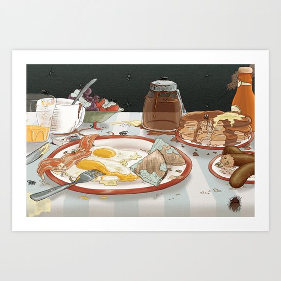 Breakfast Sucks! Art Print