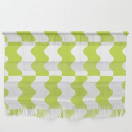 Electric Zig Zag Pattern 836 Chartreuse Green Wall Hanging