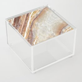 Ivory Agate Stone Acrylic Box