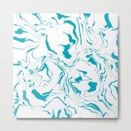 Scribbled Out Metal Print | Graphicdesign, Office, Bedding, Modern, Marble, Abstract, Livingroom, Blue, Bathroom, Ocean 