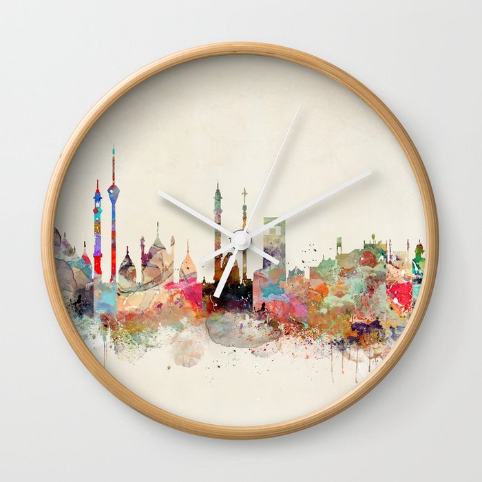 delhi city skyline Wall Clock