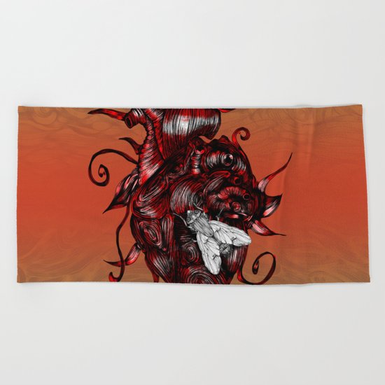 The Heart and the Fly Beach Towel