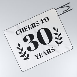 Cheers to 30 Years. 30th Birthday Party Ideas,  Picnic Blanket
