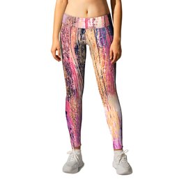 Pink-Magenta, Lilac Abstract Painting With Goldish-Splashes Leggings | Dec02Dec02, Pinkabstractart, Lilacpinkabstract, Redpinkabstract, Colorfulabstract, Graphicdesign, Broadbrushstrokes 
