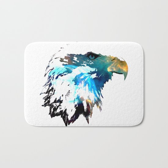 Space Bald Eagle Bath Mat