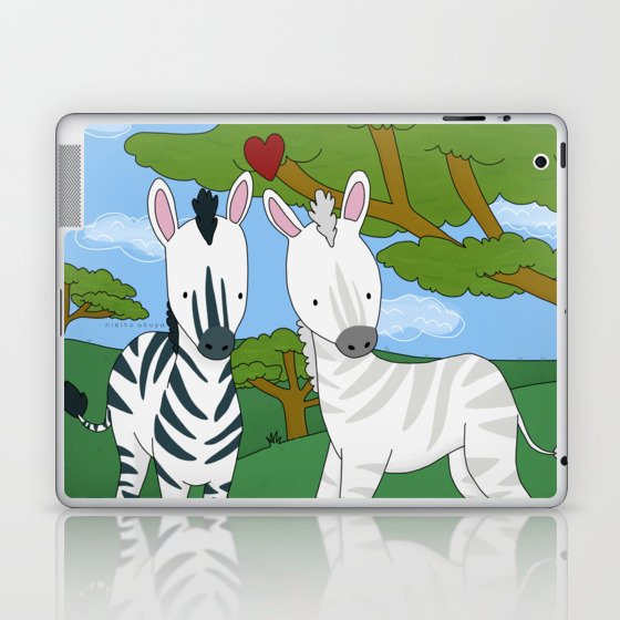 Zebra love Laptop & iPad Skin
