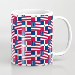 Mix of flag : usa and dominican republic Coffee Mug