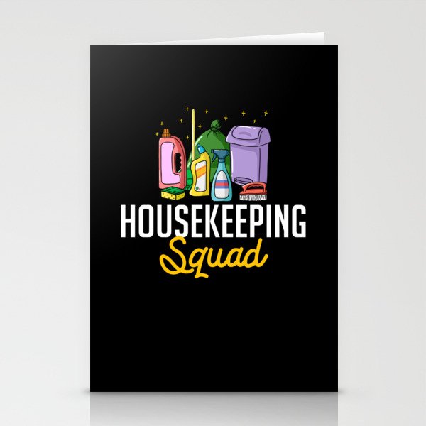 Housekeeping Cleaning Housekeeper Housewife Stationery Cards