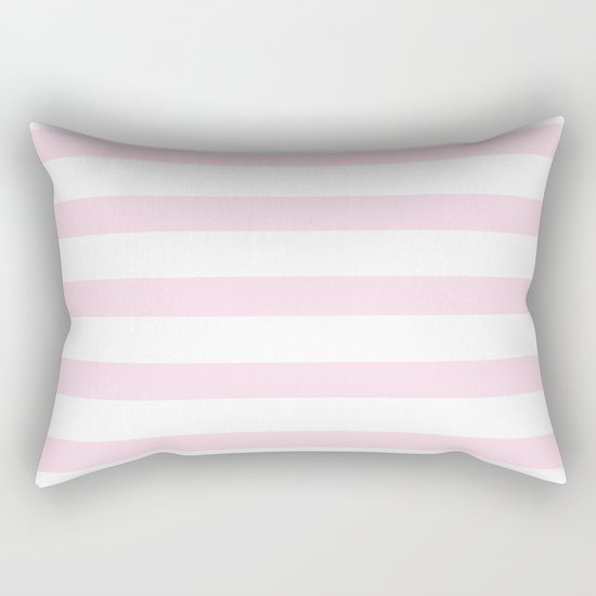 Pink Stripes on white- Beautiful luxury pattern Rectangular Pillow