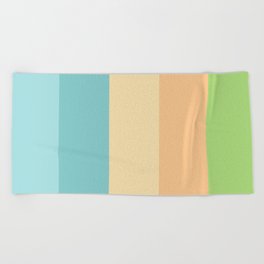 Classic Retro Colors Striped Design - Dahnanah Beach Towel