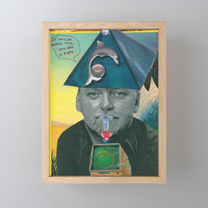 RAW Pope (Robert Anton Wilson) Framed Mini Art Print