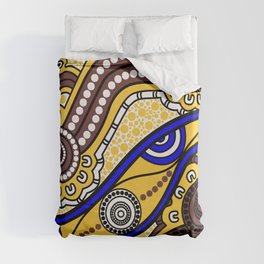 Authentic Aboriginal Art - Welcome to Country Duvet Cover