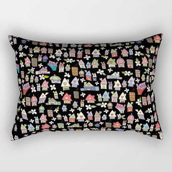 Houses Rectangular Pillow